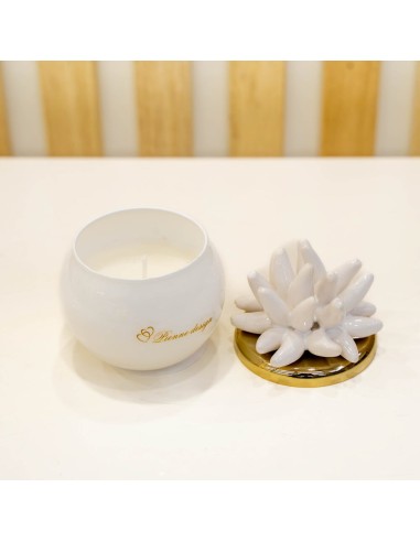 Candela Sfera Piccola Con Riccio Bianco - Pienne Design