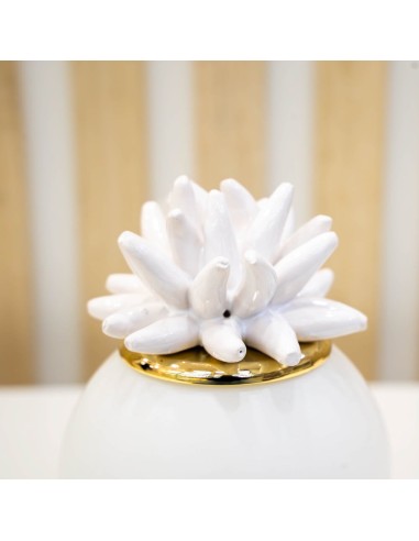 Candela Sfera Piccola Con Riccio Bianco - Pienne Design