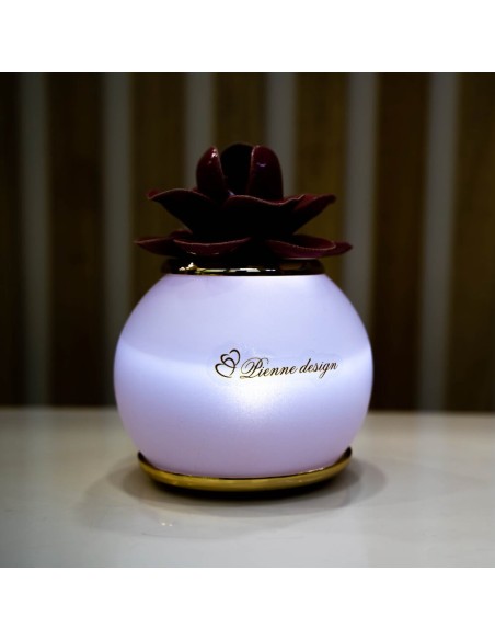 Lampada Tonda Con Fiore Cipria - Pienne Design
