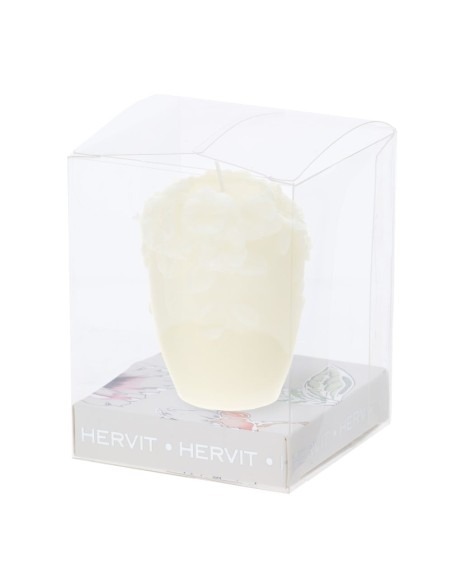 Candela Bouquet in cera di Soia bianca Hervit