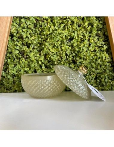 Scatola portaoggetti Diamond in Vetro verde salvia Jutta Maison