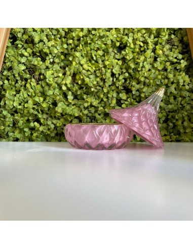 Scatola Portaoggetti Piramid in Vetro rosa Jutta Maison