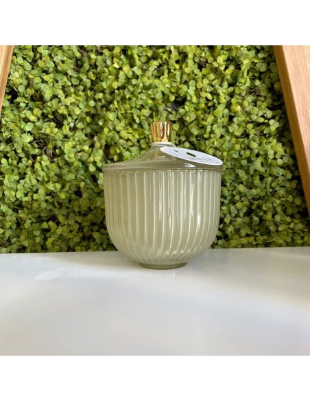 Scatola Portaoggetti Rigata Grande verde salvia Jutta Maison
