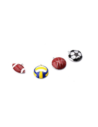 Gadget palloni sportivi assortiti in metallo smaltato Greenford