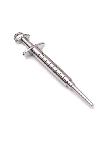 Gadget Siringa grande in metallo cromato Greenford