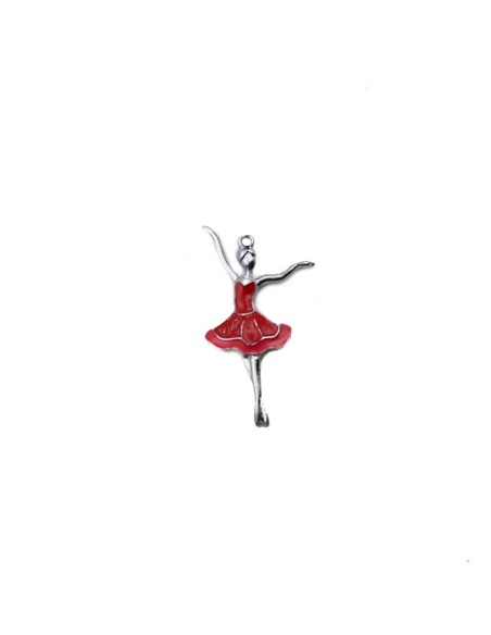 Gadget Ballerina rossa in metallo smaltato Greenford