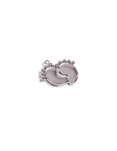 Gadget piedini nascita in metallo cromato Greenford
