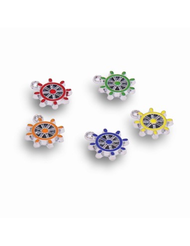 Gadget mini timone in metallo smaltato colorato Greenford