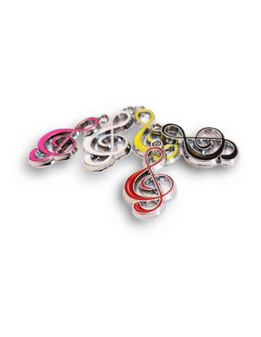 Gadget chiave di violino in metallo smaltato colorato Greenford