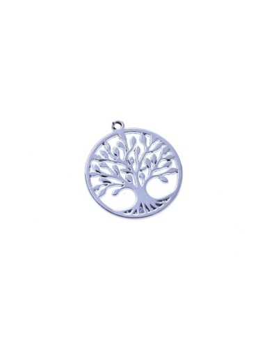 Gadget albero della vita traforato in metallo cromato Greenford
