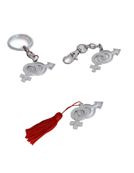 Gadget simbolo Lui e Lei in metallo satinato Greenford