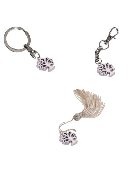 Gadget Mini albero della vita in metallo smaltato bianco Greenford