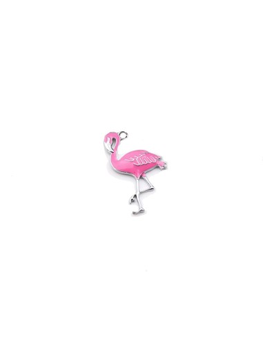 Gadget fenicottero in metallo smaltato rosa Greenford