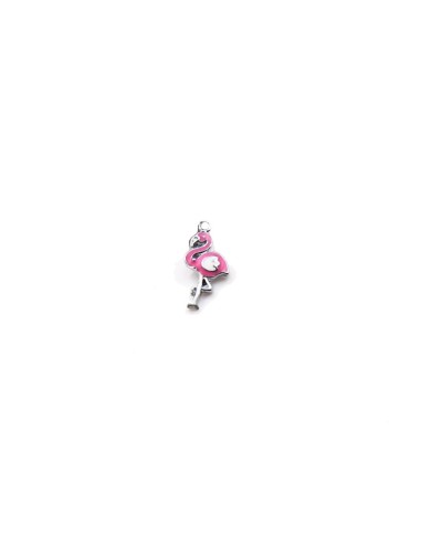 Gadget mini fenicottero in metallo smaltato rosa Greenford