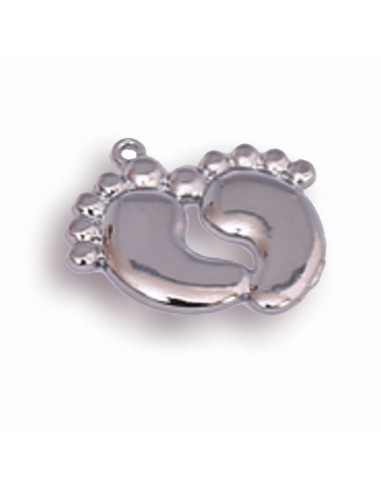 Gadget Piedini nascita in metallo cromato Greenford
