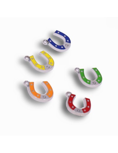 Gadget mini ferro di cavallo in metallo smaltato assortito Greenford