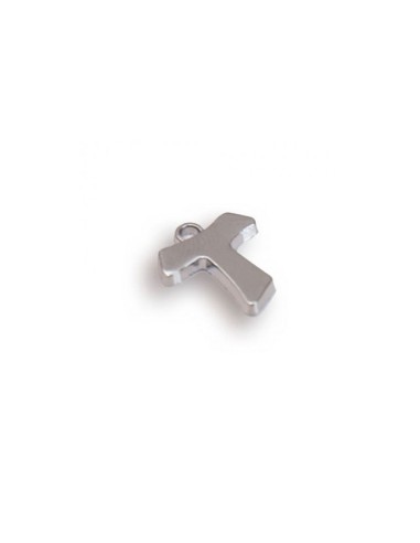 Gadget mini croce tau in metallo cromato Greenford