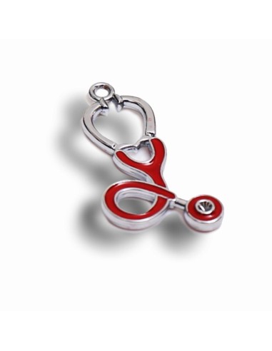 Gadget Mini Stetoscopio Rosso in metallo smaltato Greenford