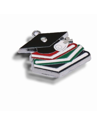 Gadget Libri e tocco laurea in metallo smaltato Greenford