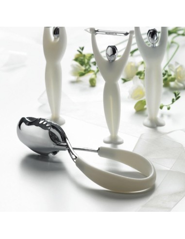 Set Pelatutto Apribottiglie e Tagliapizza Gym bianco Bugatti
