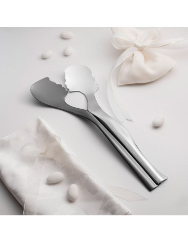 Set 2 Posate per insalata Abbraccio in acciaio inox Bugatti