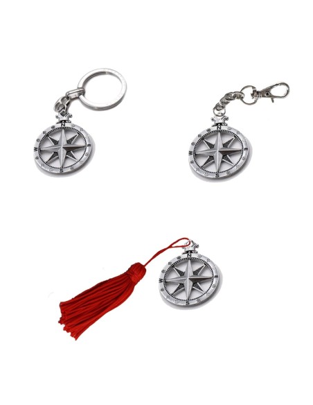 Gadget Rosa dei venti in metallo cromato Greenford