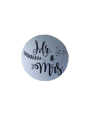 Magnete Mr. and Mrs. Sposi in metallo cromato Greenford