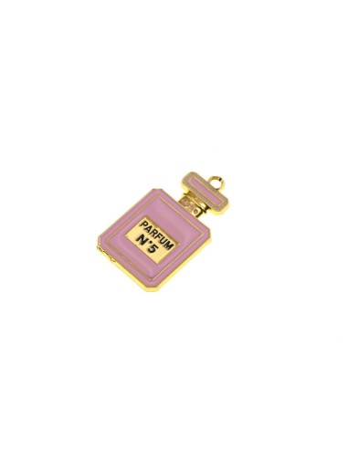 Gadget Parfum 5 rosa con dettagli oro in metallo smaltato Greenford