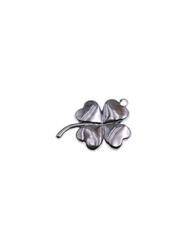Gadget Quadrifoglio bombato in metallo cromato Greenford
