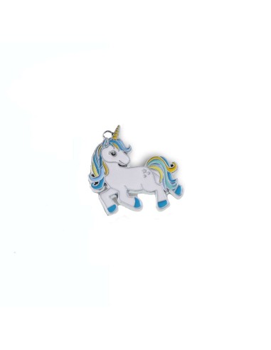 Gadget Unicorno incantato azzurro in metallo smaltato Greenford