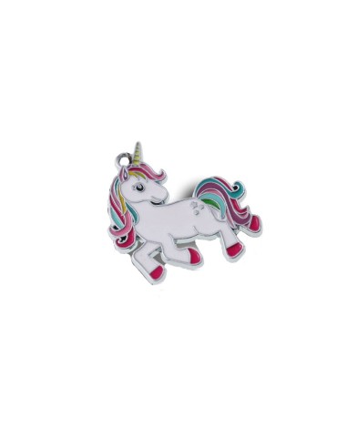 Gadget Unicorno incantato rosa in metallo smaltato Greenford