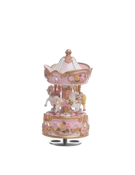 Carillon Carousel con Cavalli Rosa Encantada