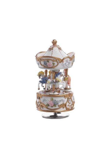 Carillon Carousel con Cavalli Bianchi Encantada