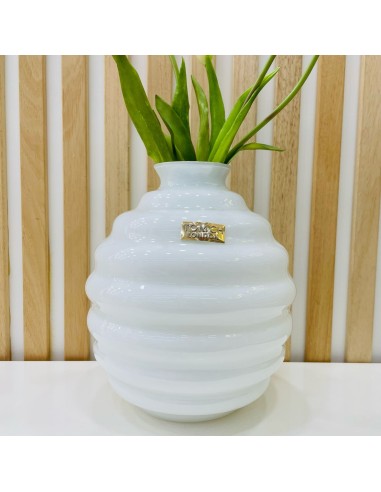 Vaso in vetro bianco Venezia H.21 Cm Tom Ch