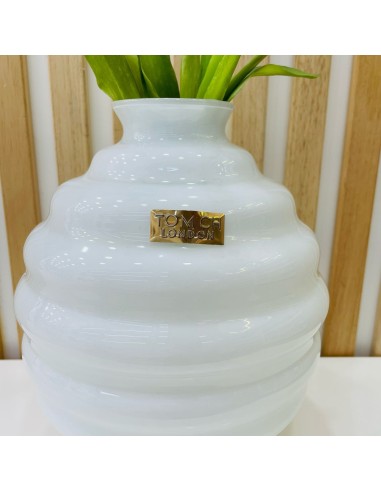 Vaso in vetro bianco Venezia H.21 Cm Tom Ch