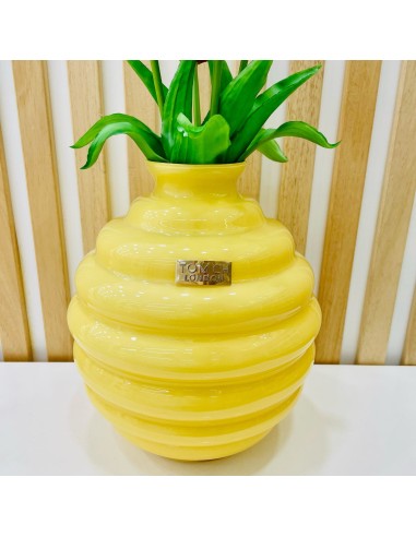 Vaso in vetro giallo Venezia H.21 Cm Tom Ch