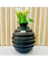 Vaso in vetro nero Venezia H.21 Cm Tom Ch