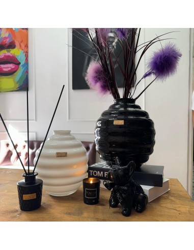 Vaso in vetro nero Venezia H.21 Cm Tom Ch