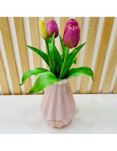 Vaso Diamante in vetro Rosa Tom Ch