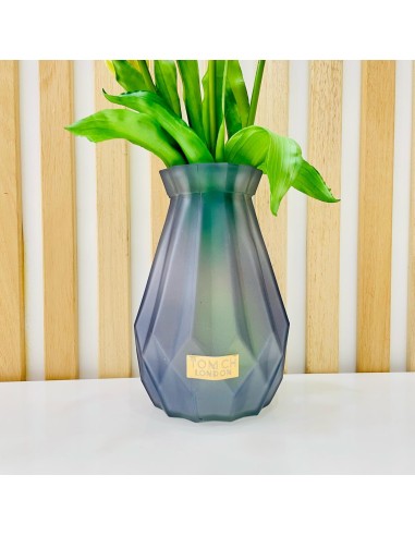 Vaso Diamante in Vetro Satino Grigio Tom Ch