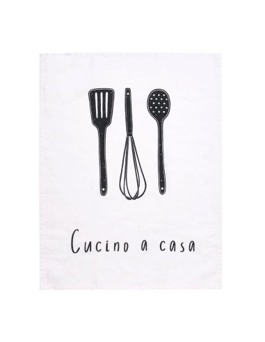 Canovaccio con stampa Utensili e Cucino a casa Simple Day 68(H) cm Canovaccio con stampa Utensili e Cucino a casa Simple Day 68(H) cm