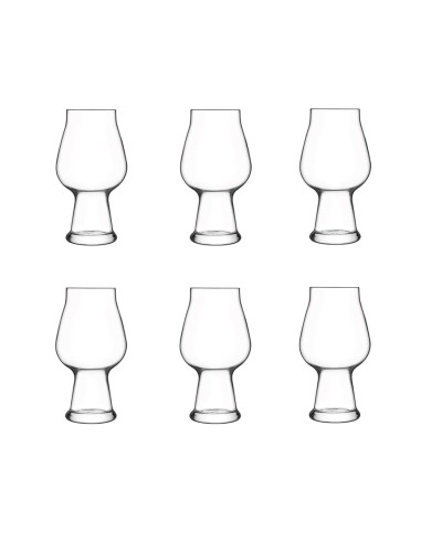 Set 6 Bicchieri per Birra Trasparenti Birrateque Stout-Porter Bormioli 60 cl