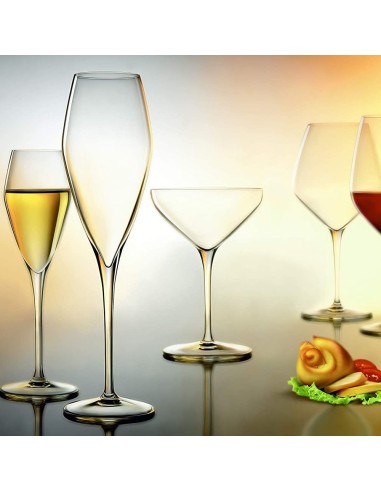 Set 6 Bicchieri Prosecco Champagne Trasparenti Atelier Bormioli 27 cl