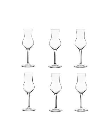 Set 6 Calici per Grappa Trasparenti Atelier Bormioli 8 cl