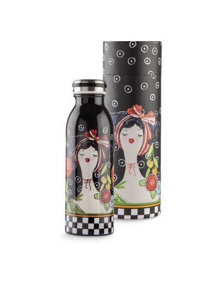 Bottiglia termica Le Pupazze Nera Egan 500 ml