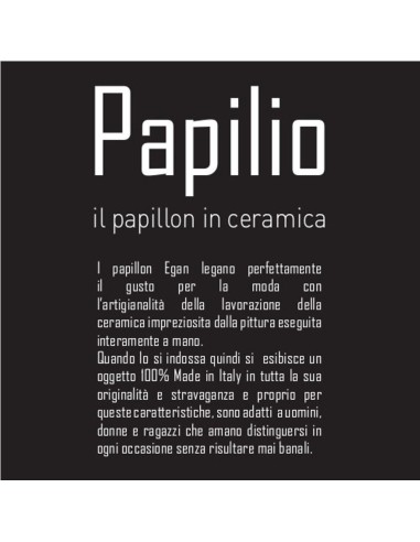 Papillon bianco con decoro M4123 Egan